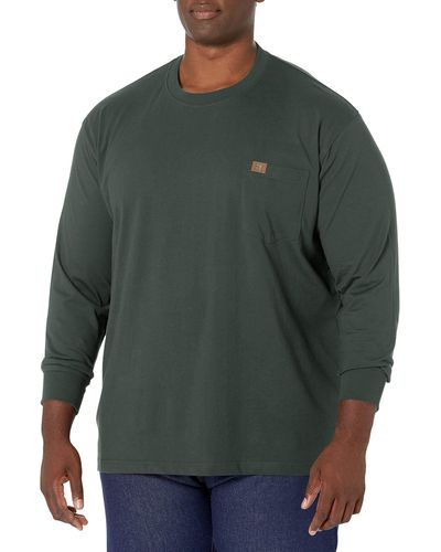 Wrangler Riggs Workwear Long Sleeve Pocket T-shirt - Green