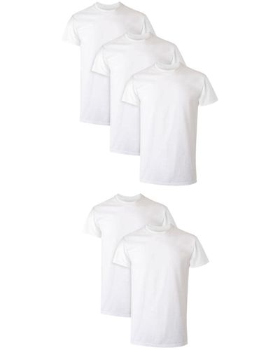 Hanes White Performance Moisture-wicking Crewneck Undershirt Tees