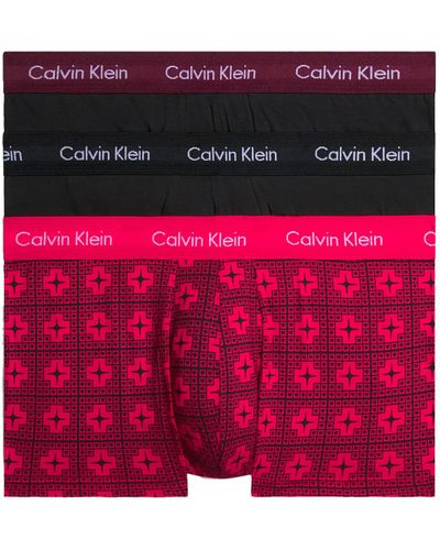 Calvin Klein Lot de 3 coffres à taille basse - Rose