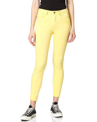 Desigual Pant_Alba Pantalones Informales para Mujer - Amarillo