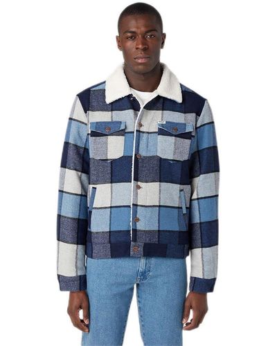 Wrangler Wool Trucker Jacket Giacca - Blu