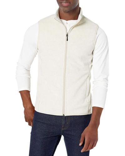 Amazon Essentials Full-Zip Polar Fleece Vest - Blanc