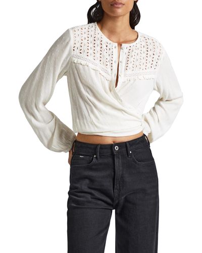 Pepe Jeans Isabel Blouse Voor - Wit