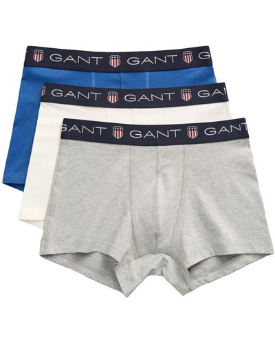 GANT Shield Trunk 3-Pack Boxershorts - Blau