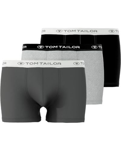 Tom Tailor Boxershorts 3er Pack Unterhosen L - Grau