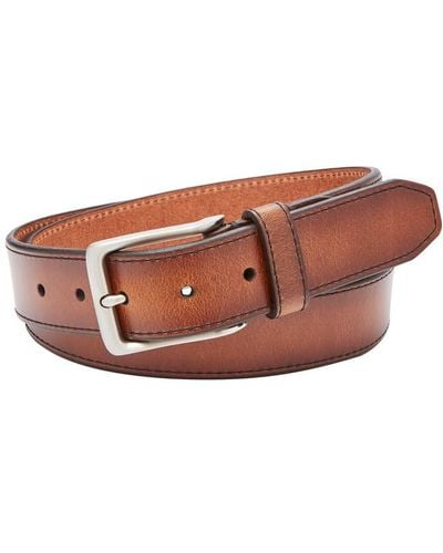 Fossil Griffin Leather Casual Jean Every Day Belt - Brown