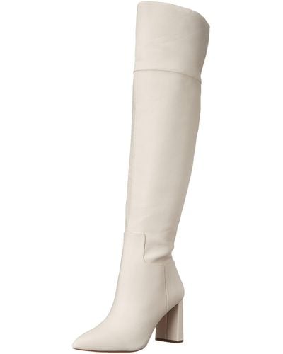 Jessica Simpson S Akemi Pointed Over-the-knee Boots Beige 8.5 Medium - White