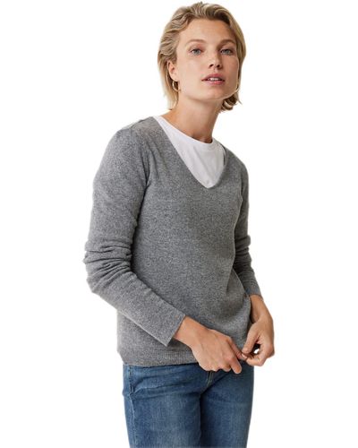 Mexx V-Neck Knitted top Pullover Sweater - Grau