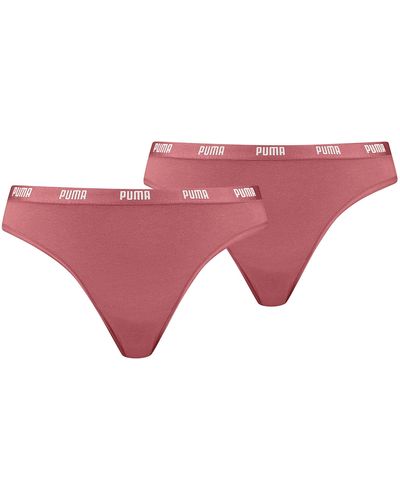 PUMA Pack Of 2 Bikini Style Underwear - Pink
