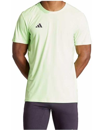 adidas T-Shirt Adizero Gelb - Weiß