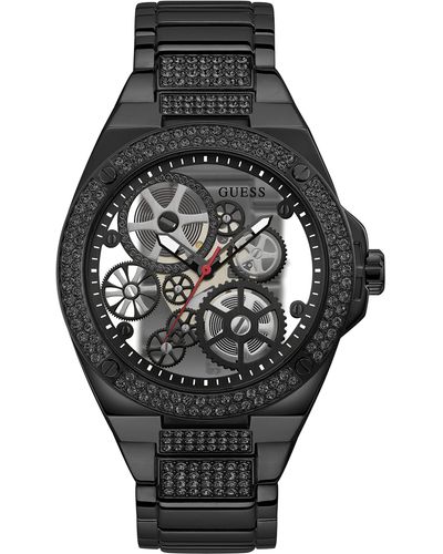 Guess Analog Watch With Stainless Steel Strap Gw0323g3 - Black