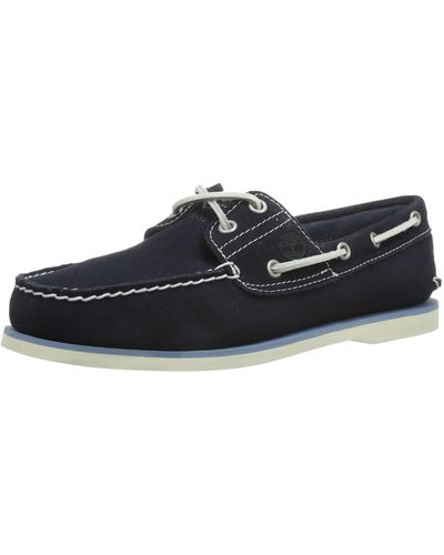 Timberland Cls2I Boat Navy Sued Blue - Negro
