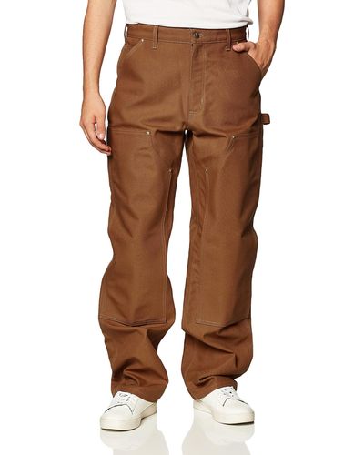 Carhartt Front Work Dungaree Pant - 34w X 32l - Brown