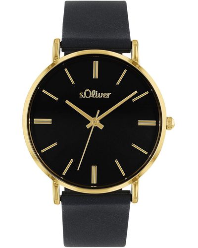 S.oliver Uhr Armbanduhr Silikon 2038373 - Schwarz