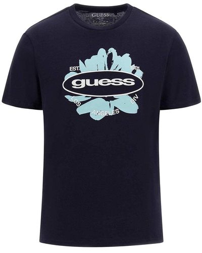 Guess T-shirt Bsc La Logo - Blue