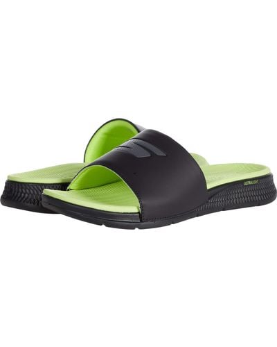 Skechers Go Consistent Slide Athletic Beach Shower Schuhe mit Schaumstoffpolsterung Schiebe-Sandalen - Schwarz