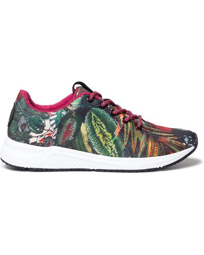 Desigual Runner Palm Running Trainers Eco Recycled 20wskw04 36 Green