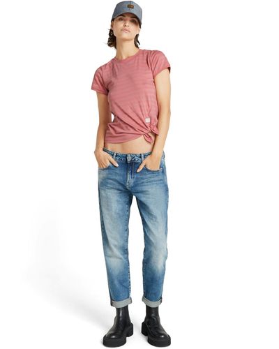 G-Star RAW Regolare Knotted R T Wmn T-Shirt - Rosa