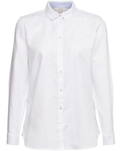 Esprit Hemd-Bluse aus 100% Baumwolle - Weiß