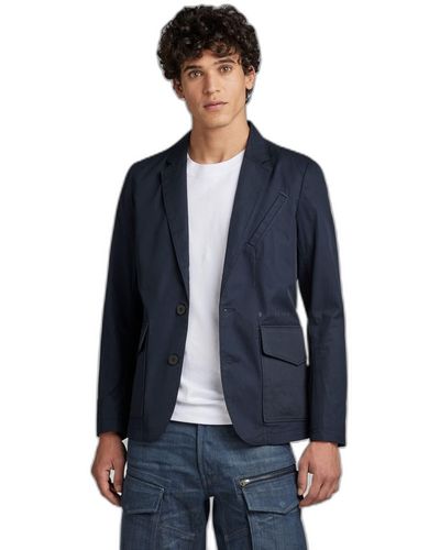 G-Star RAW Lightweight Twill Blazer - Blau