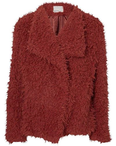 Vero Moda VMJAYLA Short Fake Fur Jacket M - Rosso
