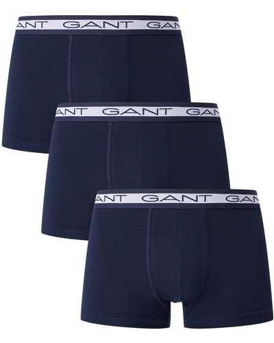 GANT Basic Trunk 3-Pack Boxershorts 3ER Pack - Blau