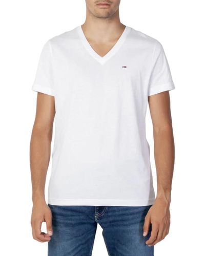 Tommy Hilfiger Tommy Jeans Tjm Classic T-shirt Voor - Wit
