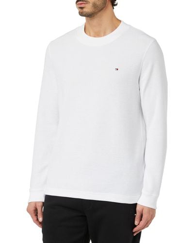 Tommy Hilfiger Textured Ls Tee L/s T-shirts in Blue for Men | Lyst UK