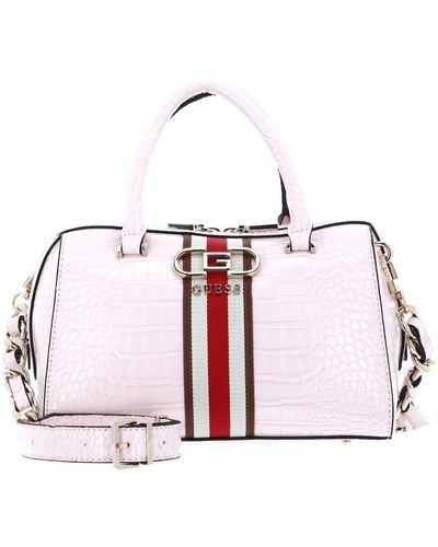 Guess Nelka Box Satchel Pale Pink - Red