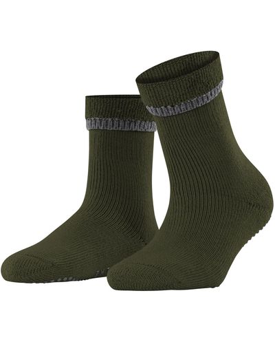 FALKE Cuddle Pads W Hp Cotton Wool Grips On Sole 1 Pair Grip Socks - Green