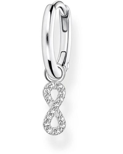 Thomas Sabo Single Hoop Earring With Infinity Pendant 925 Sterling Silver Cr704-051-14 - Metallic
