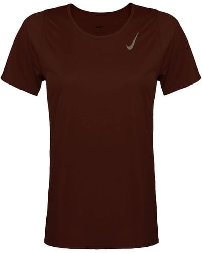 Nike T-Shirt Trainingsshirt Laufshirt Dri-FIT Race Kurzarm-Laufoberteil - Braun
