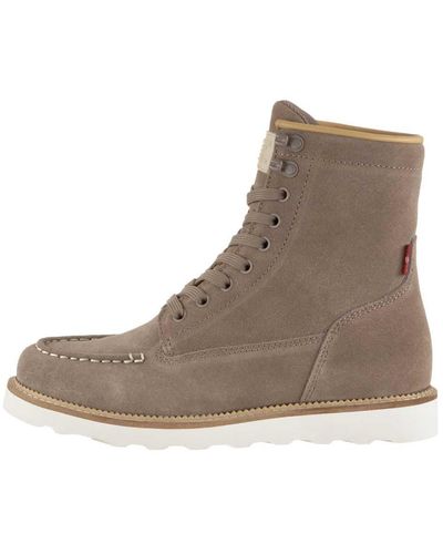 Levi's Leather Boots Darrow Mocc Taupe - Brown