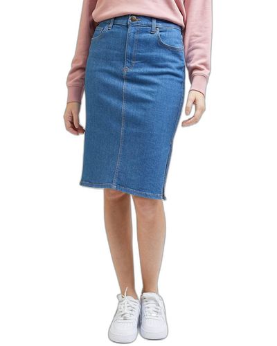 Lee Jeans Pencil Skirt Gonna - Blu