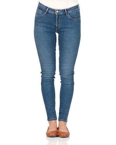 Wrangler Damen Skinny Jeans, Blau (Perfect Blue 17P), 32W / 32L