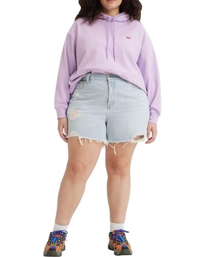 Levi's Plus Size 501 High Rise Shorts Denim Shorts - Purple