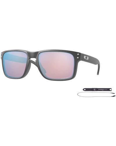 Oakley Holbrook OO9102 Sonnenbrille für + Paket mit Zubehör-Leinen-Set - Schwarz