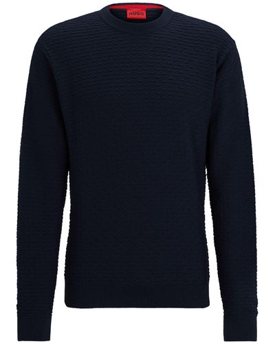 HUGO Sonderson Knitted Sweater - Blau
