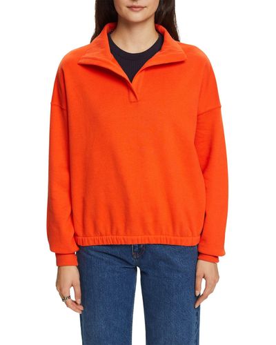 Esprit Pullover aus Fleece - Orange