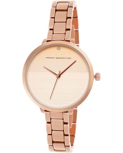 French Connection Analog Rose Gold Dial Watch-fcs001c - Metallic