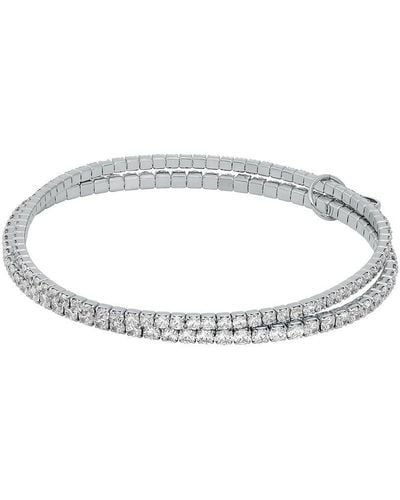 Michael Kors Premium Kors Brilliance Silver-tone Brass Double Bracelet - Metallic