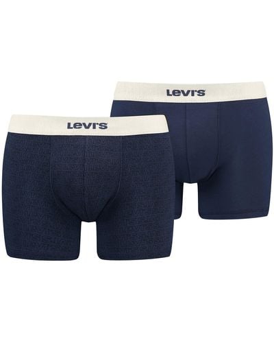 Levi's Tonal Logo AOP Boxer - Blu