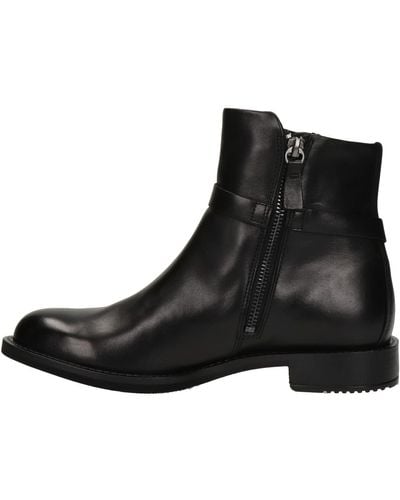 Ecco 249333 Leather Bootie Ankle Boots - Black