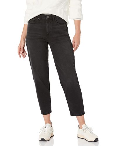 Amazon Essentials High-rise Relaxed Leg Tapered Ankle Jean - Black
