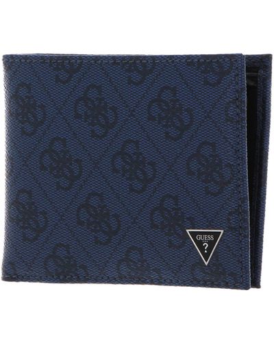 Guess Vezzola Smart Billfold With Coinpocket Blue - Blauw