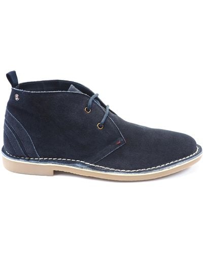 Ben Sherman Suede S Logan Mod Boots - Casual Boots - Lace Up - Ben3225 - Tobacco - Size - Blue