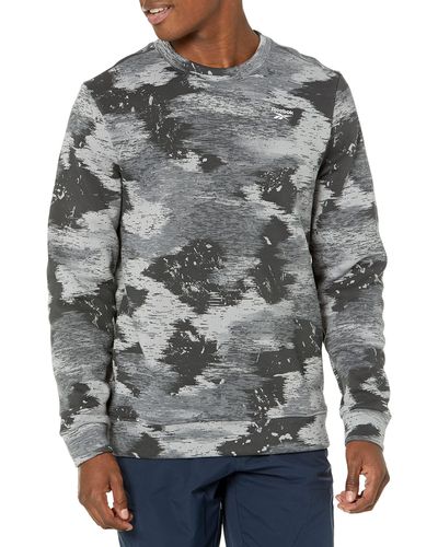 Reebok 's Graphic Crewneck Sweatshirt - Grey