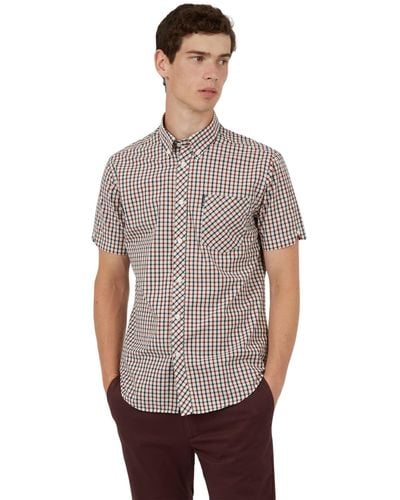 Ben Sherman SS Signature House Check Chemise Casual - Rouge
