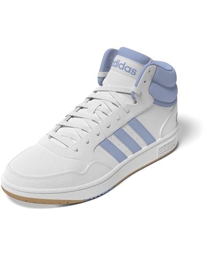 adidas Damen Hoops 3.0 Mid Sneakers - Blauw