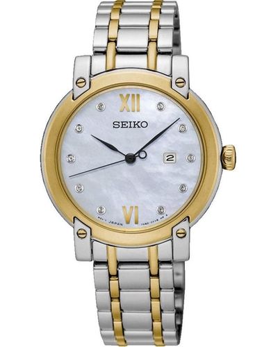 Seiko Ladies orologio Donna Analogico Al quarzo con cinturino in Acciaio INOX SXDG84P1 - Metallizzato